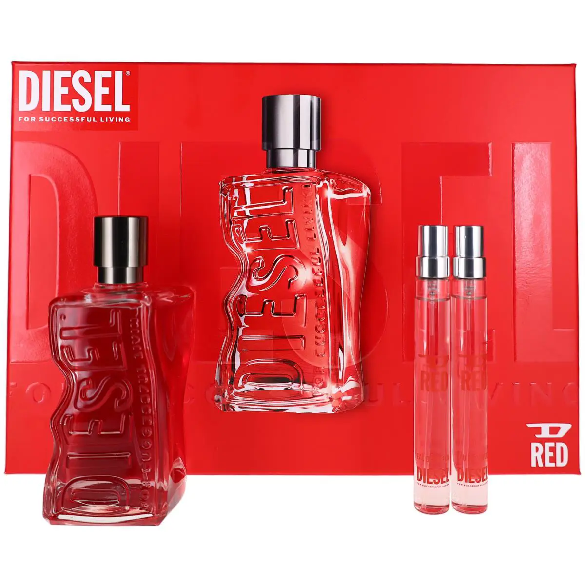 Red by Diesel For Men Set: Eau de Parfum x 3 3.4+0.3+0.3oz
