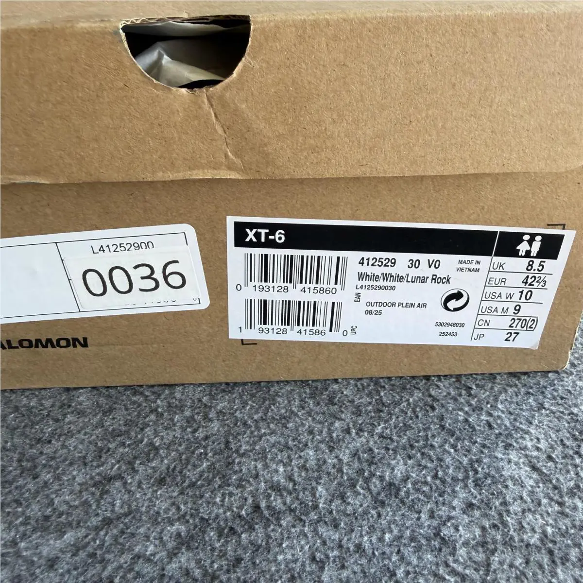 Salomon shoes - Salomon S/Lab XT-6 Soft Ground - L41252900 - White 9