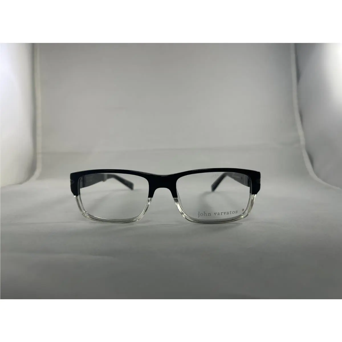 John Varvatos V349 Eyeglasses UF Men Rectangle Black Clear 52 17-140 cc