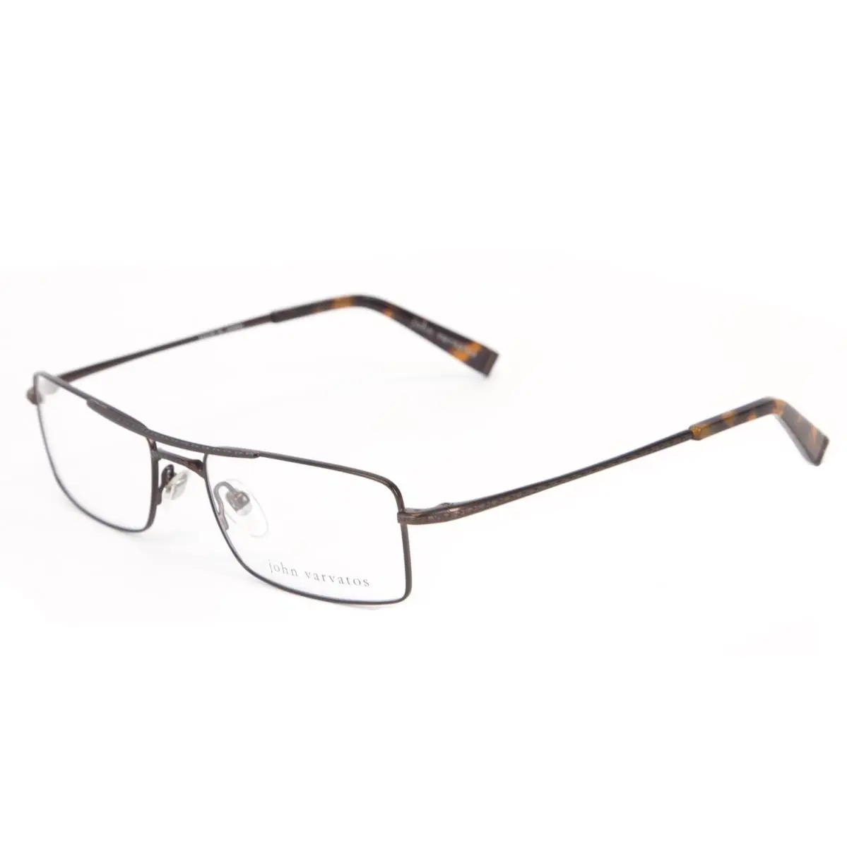 Men`s Brown Brow Bar Eyeglass Frames V138 by John Varvatos