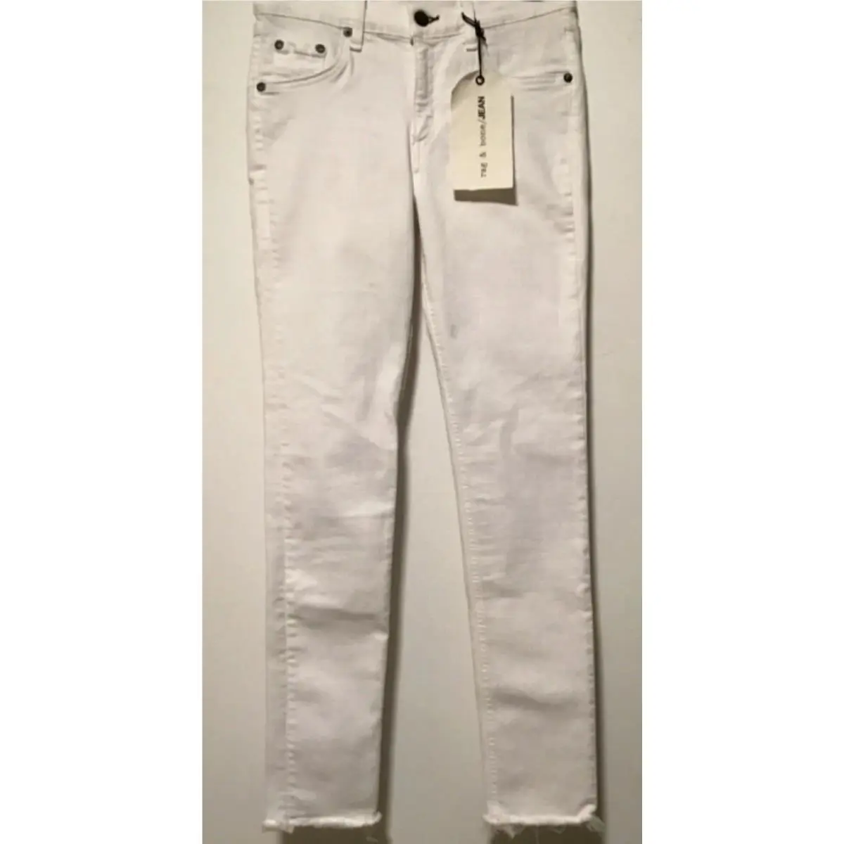 Rag Bone Jeans Women`s White Cotton Stretch Pants Size 27