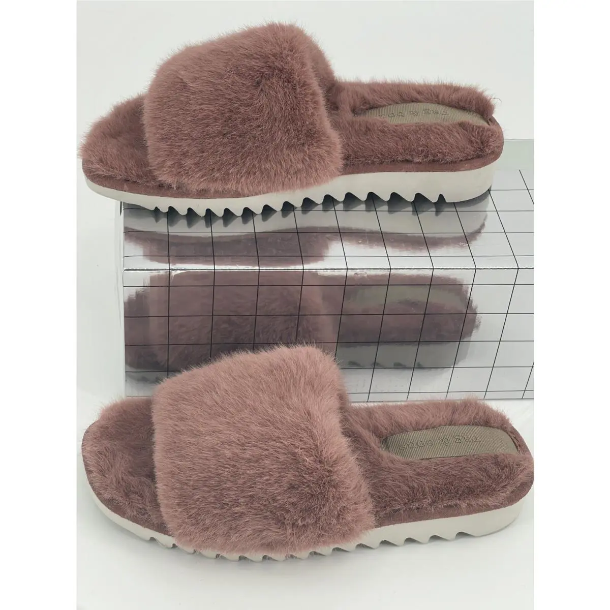 Rag and Bone Sandal Slide Slip On Fur Women`s Size 6
