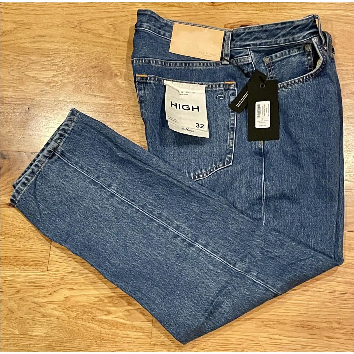 Rag Bone Womens Maya High Rise Slim Fit Ankle Straight Leg Jeans Sz 32