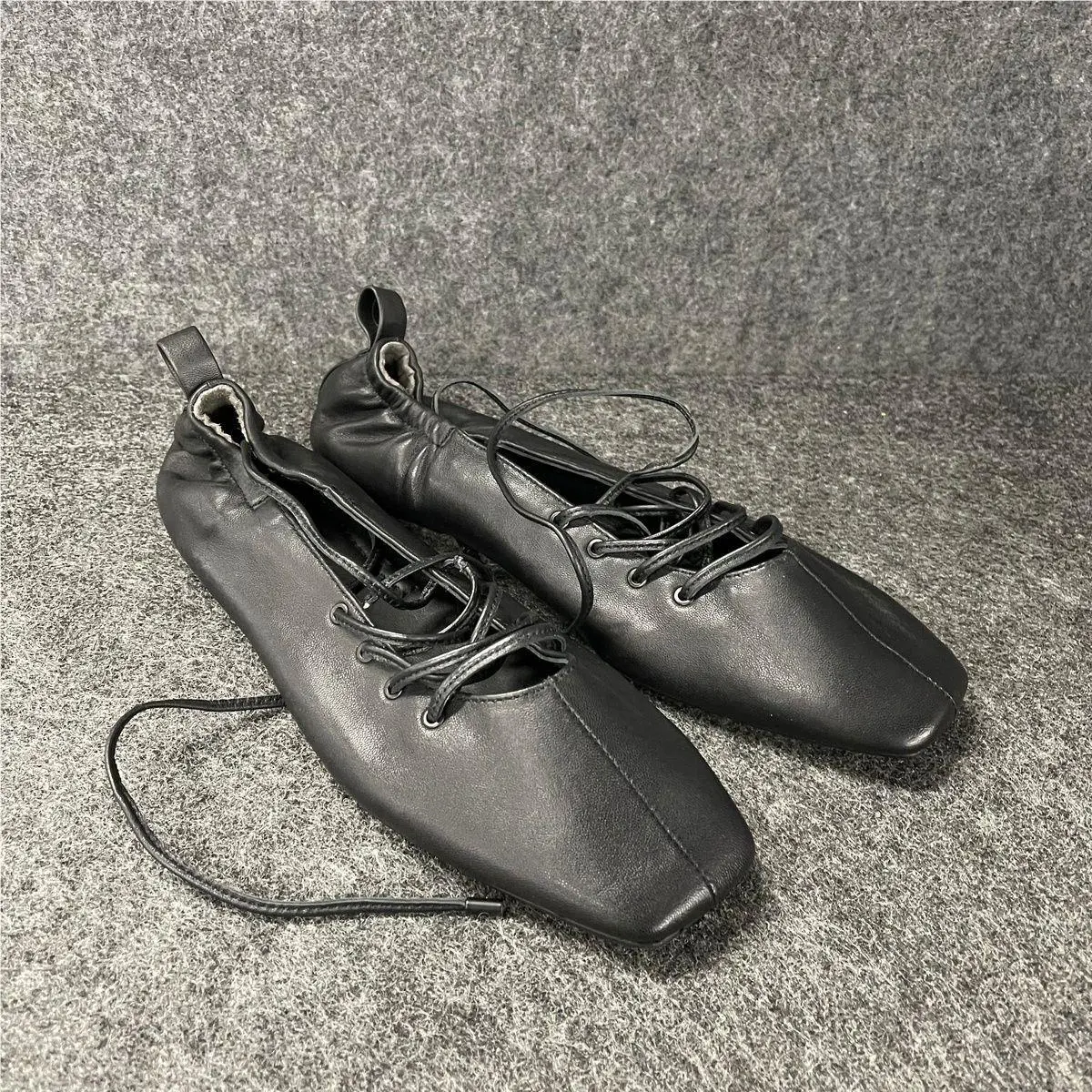 Rag Bone Sophia Leather Ballet Flats Women`s Size US 9 Black