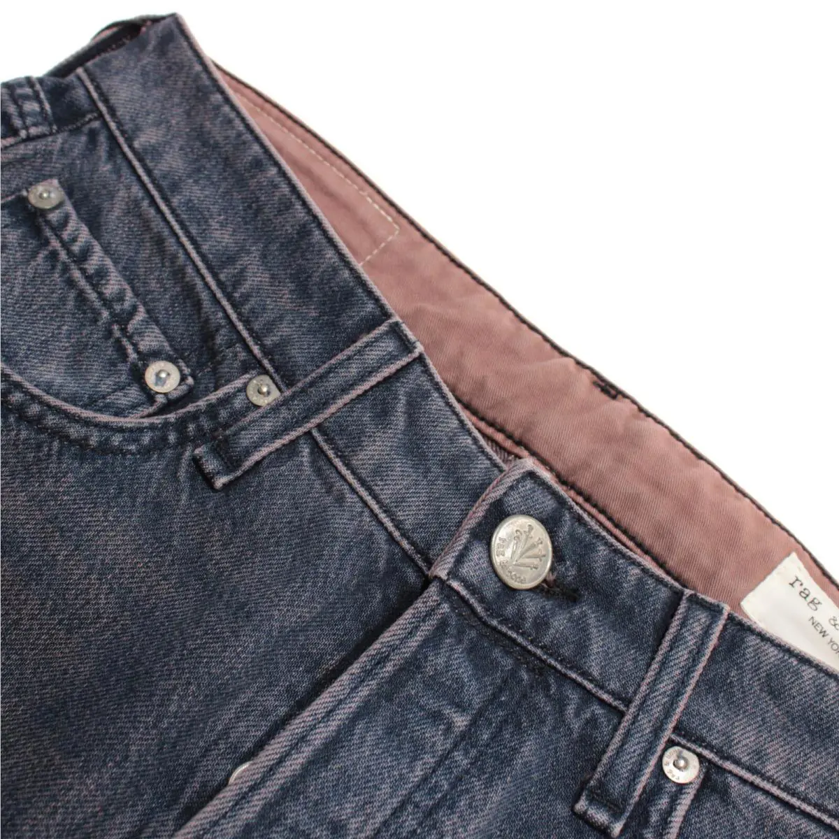 Rag Bone Maya High Rise Ankle Slim Jeans Size 29 in Jasmine Blue/pink