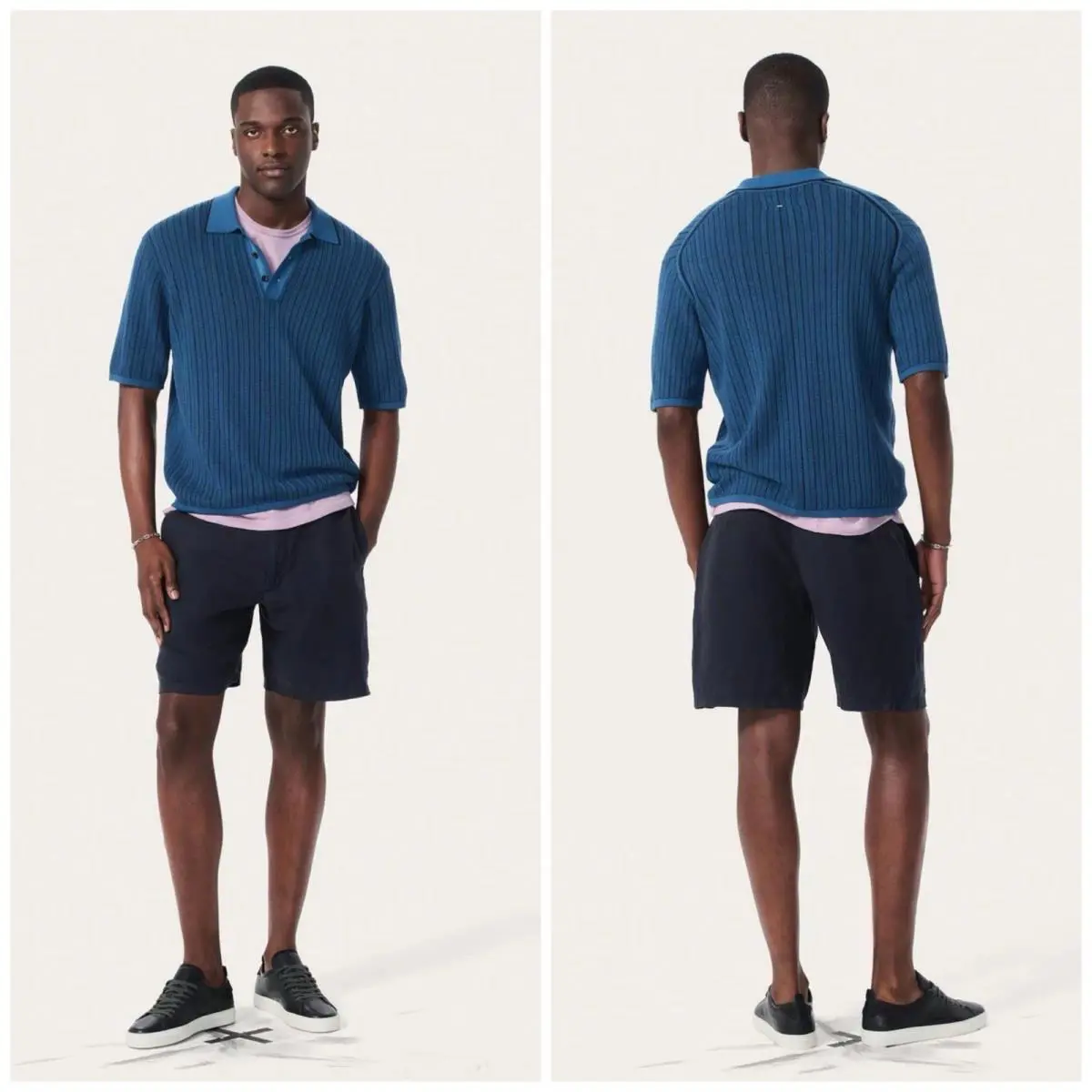 Rag Bone Men`s Harvey Garment Dyed Polo In Dyed Polo Size: Medium