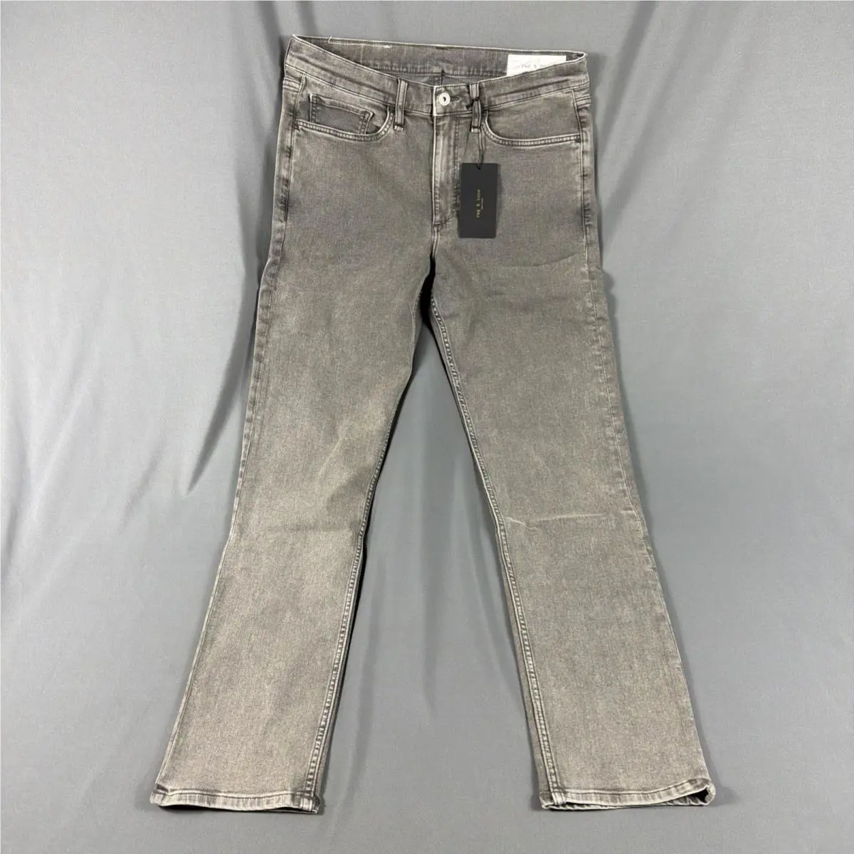 Rag Bone Jeans RB 2 Slim Fit 32 x 32 Grey Cotton Spandex