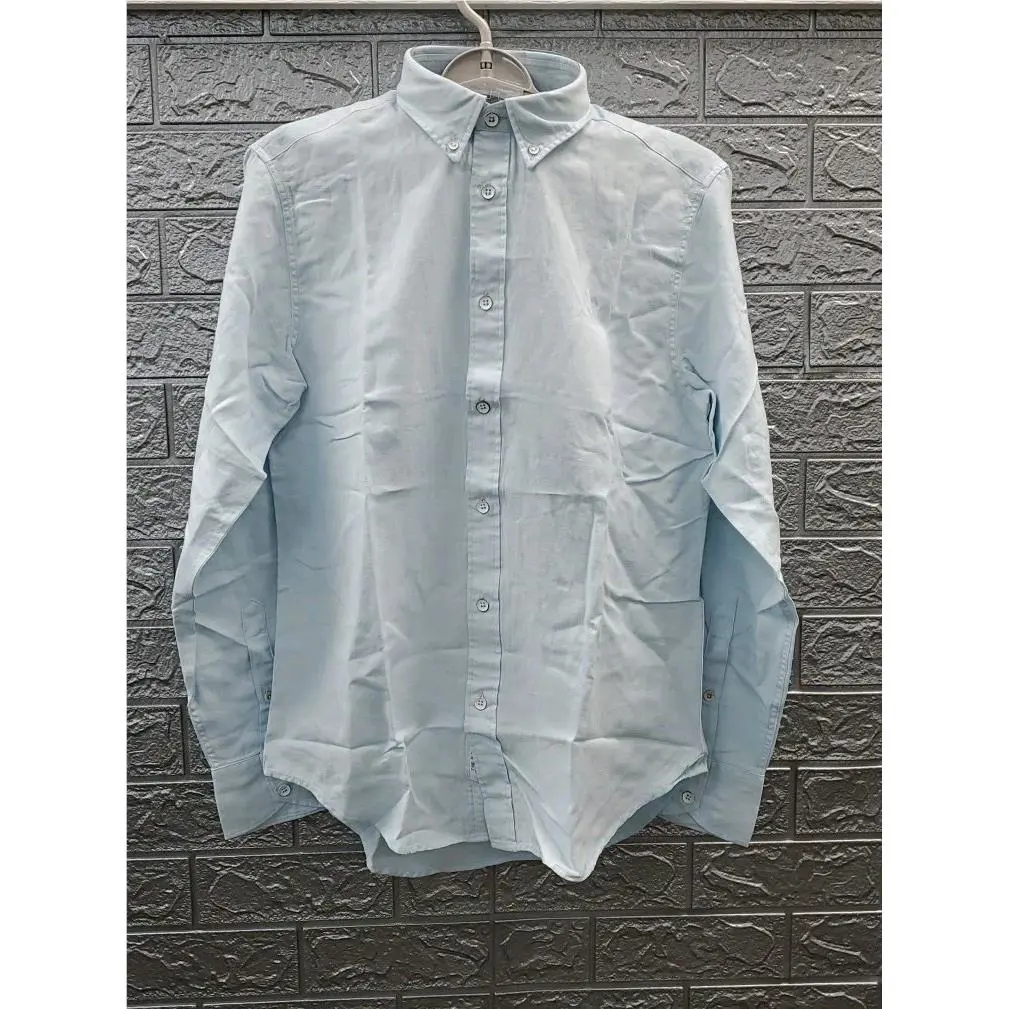 Rag Bone Tomlin Stretch Dobby Button Down Long Sleeve Shirt Blue Sz S Petite