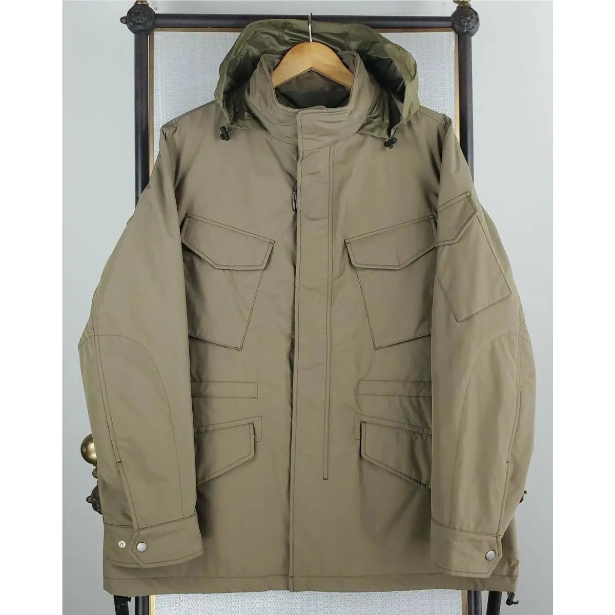 Rag Bone Size XL Mens Hooded Field Jacket Insulated M-65 Green Full Zip