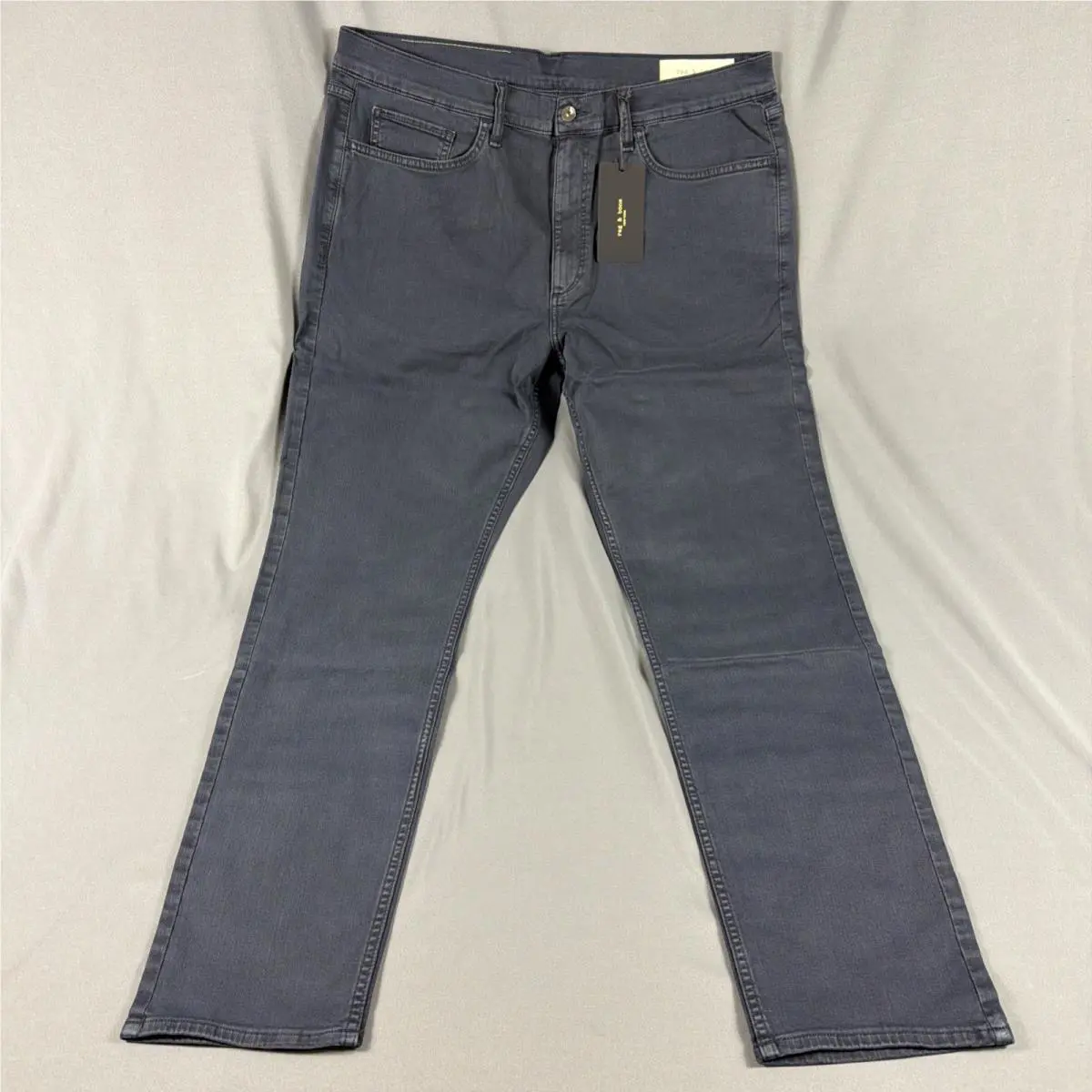 Rag Bone Jeans RB 2 Slim Fit 38 x 32 Navy Blue Cotton Spandex