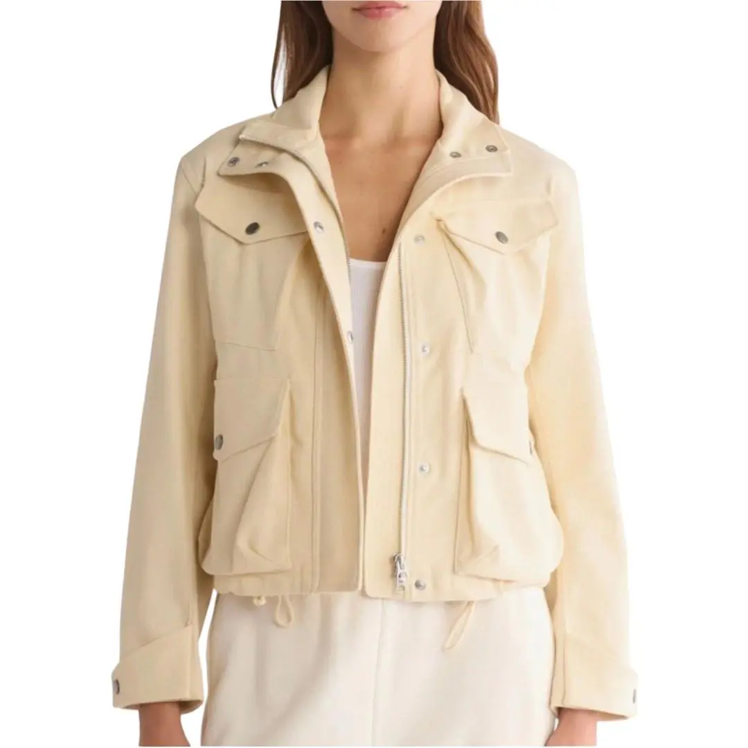 Rag Bone Trail Cropped Jacket Ecru Size XL Msrp: