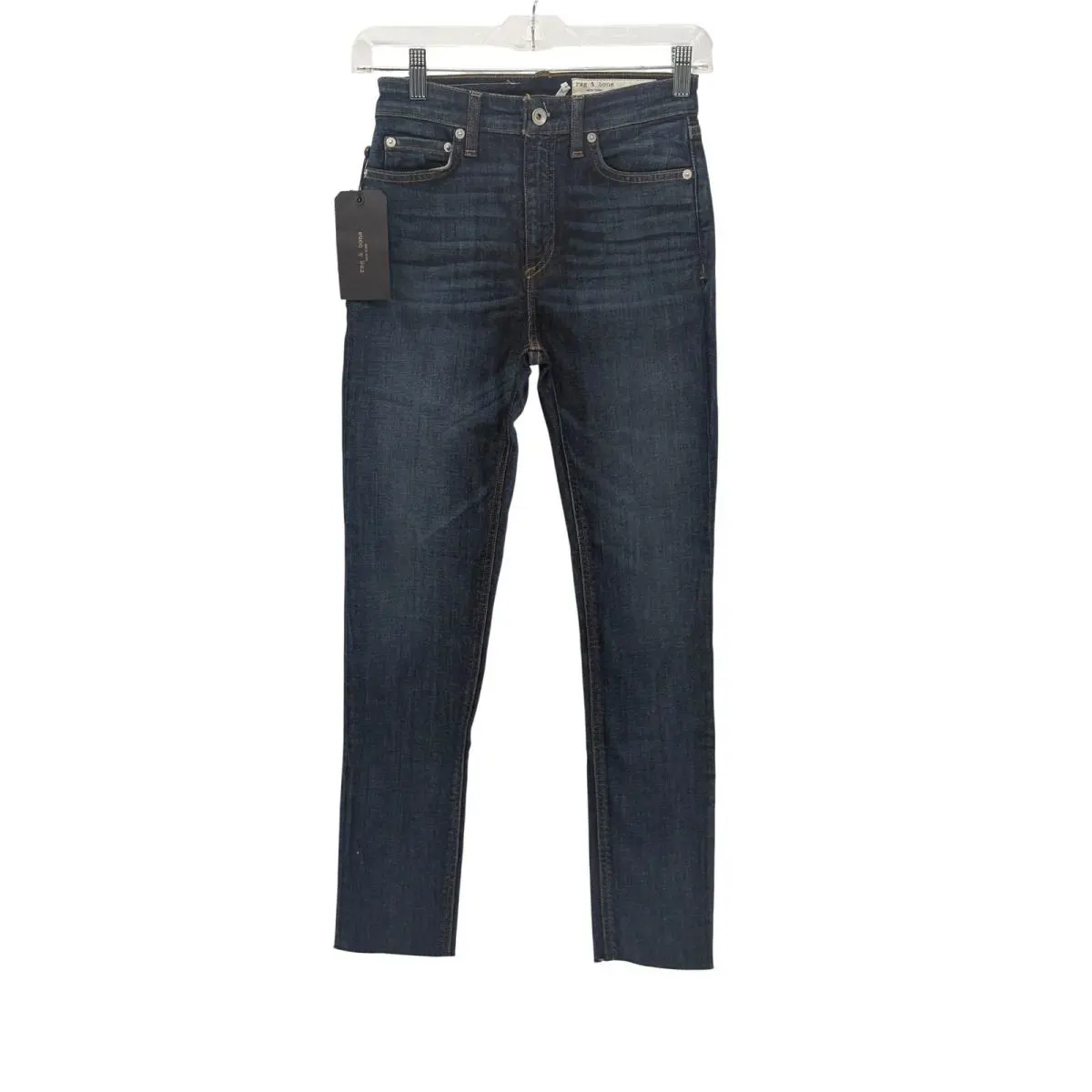 Rag Bone York Jeans Nina High Rise Skinny Stretch Ankle 24 Blue