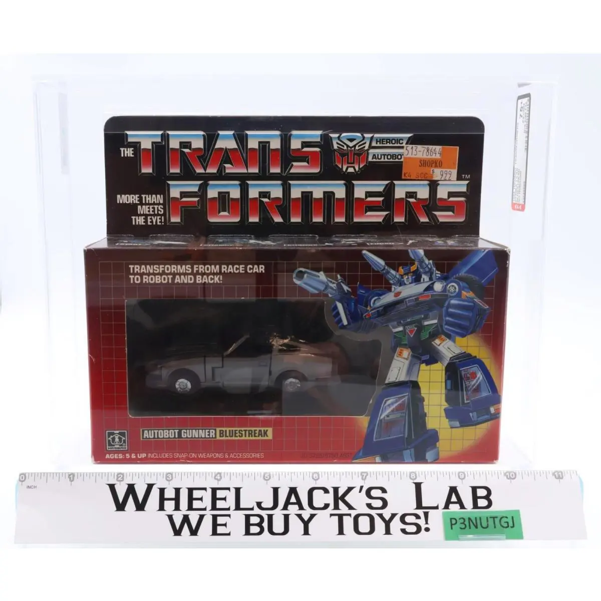 Bluestreak Afa Graded 75+ 75/85/85 G1 Transformers 1984 Hasbro