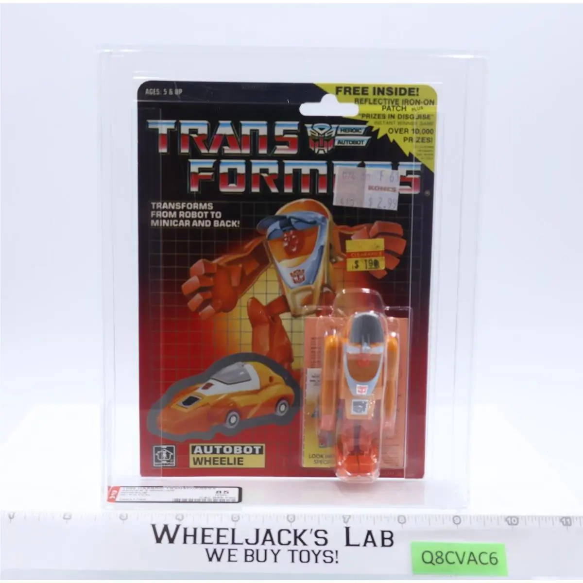 Wheelie w/ Patch Afa Graded 85 80/85/90 Transformers 1986 Hasbro