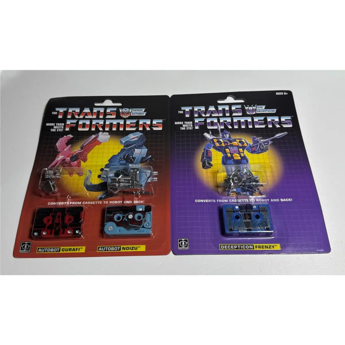 2018 Transformers Gurafi Noizu Frenzy Cassette Figures Reissue Moc Rare