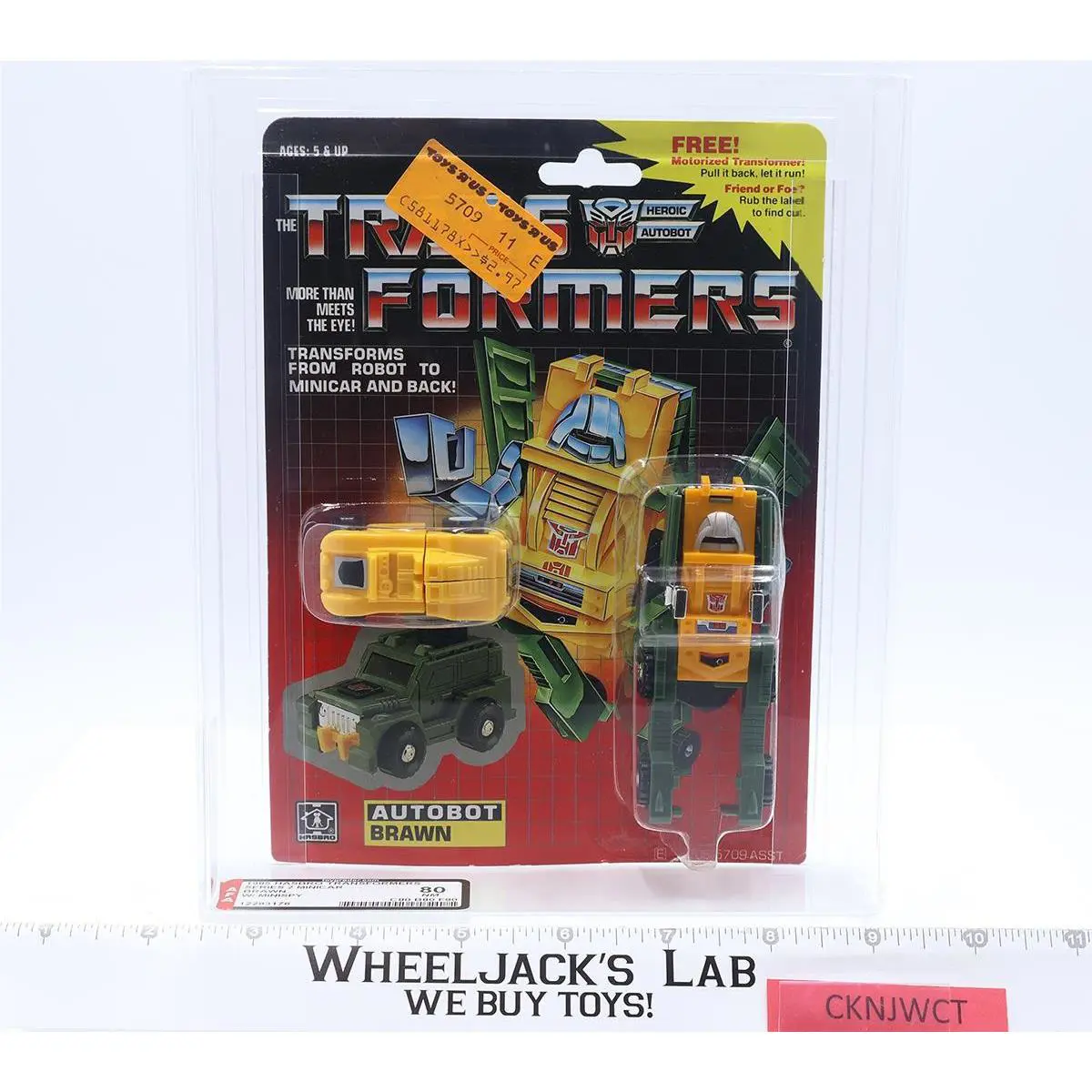 Brawn W/ Minispy Afa Graded 80 80/80/90 G1 Transformers 1985 Hasbro