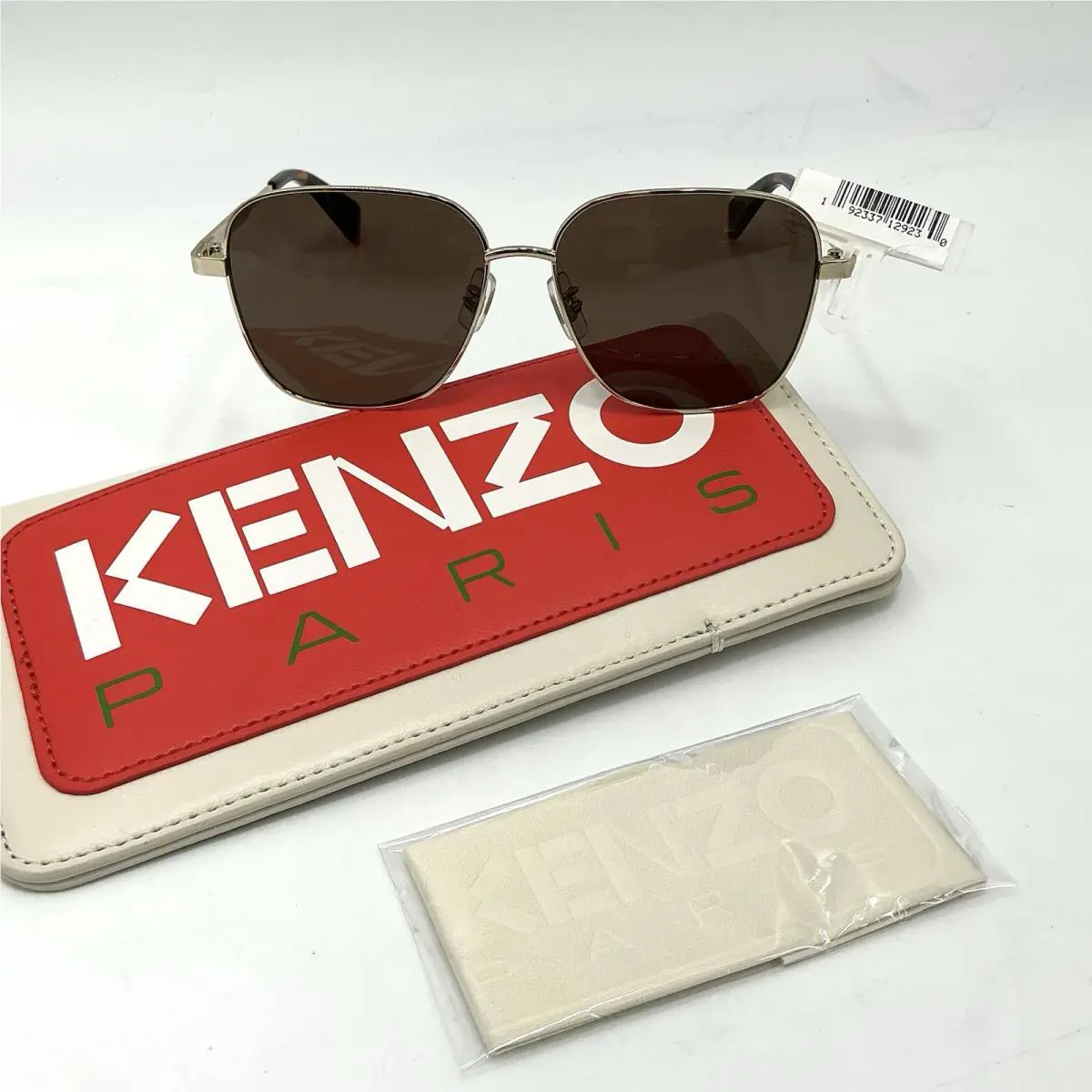 Kenzo KZ40165U Silver/grey Metal Frame Rectangular Aviator Sunglasses