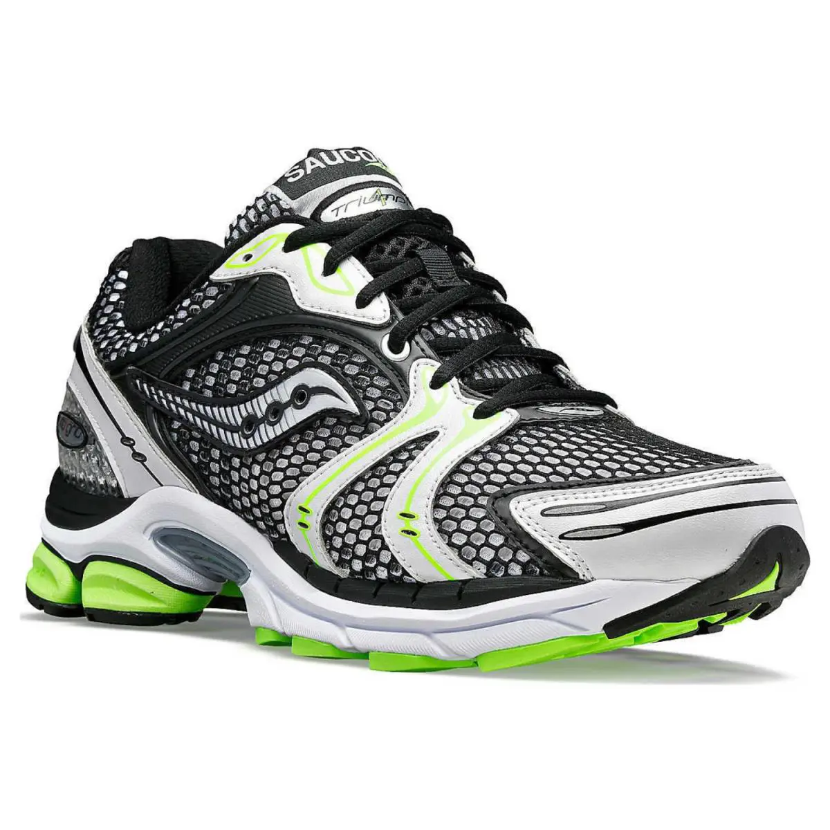 Saucony Progrid Triumph 4 S70704-5 Sneakers Men Black Green Running Shoes LIQ390 - Black