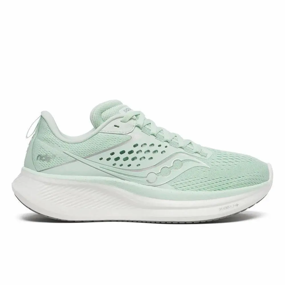 Saucony Women`s Ride 17 Sz 9.5 Jade White S10924-251 Running Medium