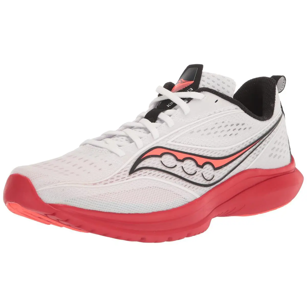 Saucony Men`s Kinvara 13 Running Shoe White/blck/vizi 14 Medium - White/Blck/Vizi