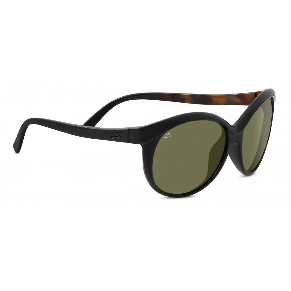 Serengeti Caterina Sunglasses Shiny Blk Tortoise Fr Polarized 555nm Lens 8185
