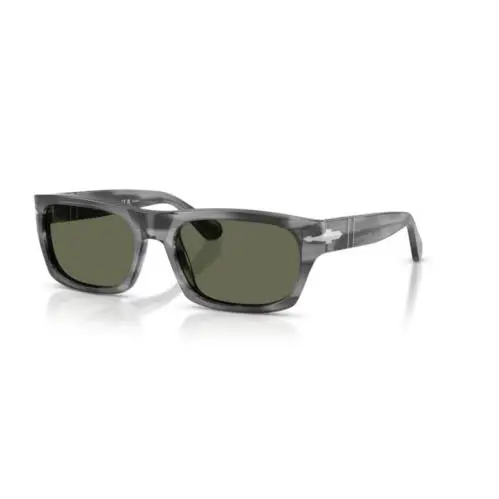 Persol 0PO3398S 119258 Striped Grey/green Polarized 58mm Mens Sunglasses