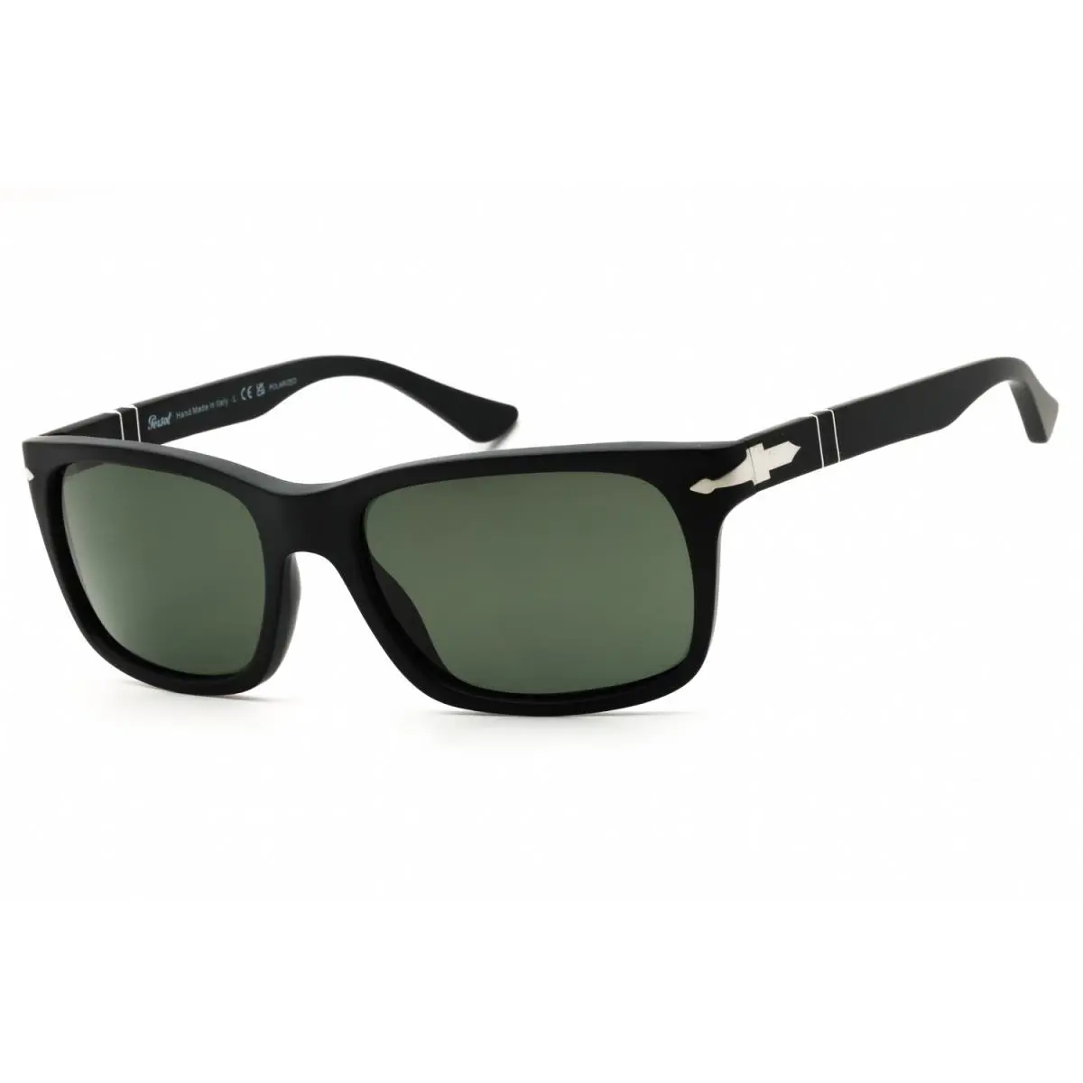 Persol PO3048S 900058 Sunglasses Black Frame Polarized Green Lenses 58mm