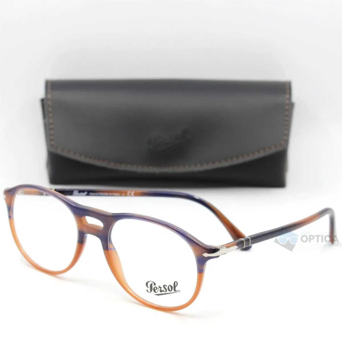 Persol 3202-V 1066 Round Eyeglasses Frame Havana 53mm
