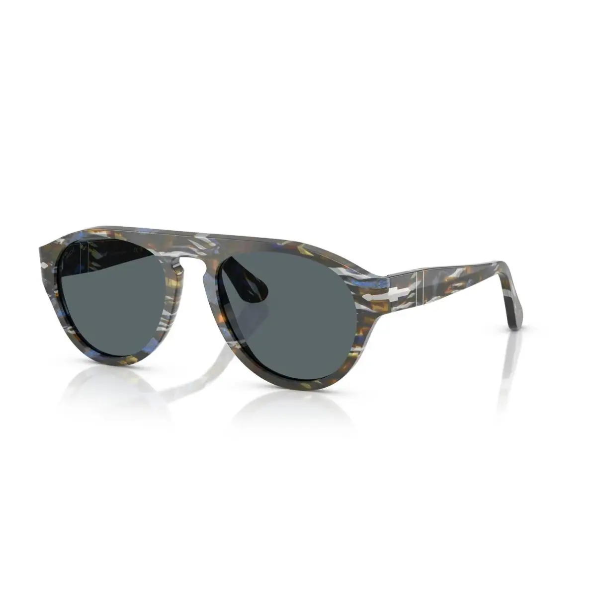 Persol PO 3370S Frost Grey Nautical Blue/blue 1222R5 Sunglasses