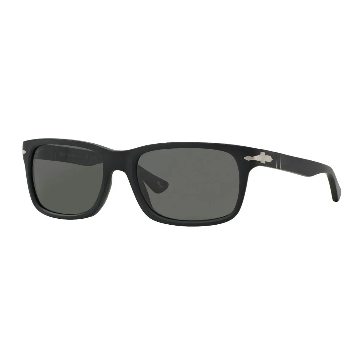 Persol PO3048S 900058 Rectangle Black Polarized Green 58 mm Men`s Sunglasses