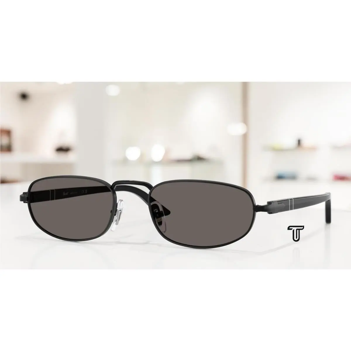 Persol PO1028S 1078B1 Demigloss Black Dark Grey 56 mm Unisex Sunglasses