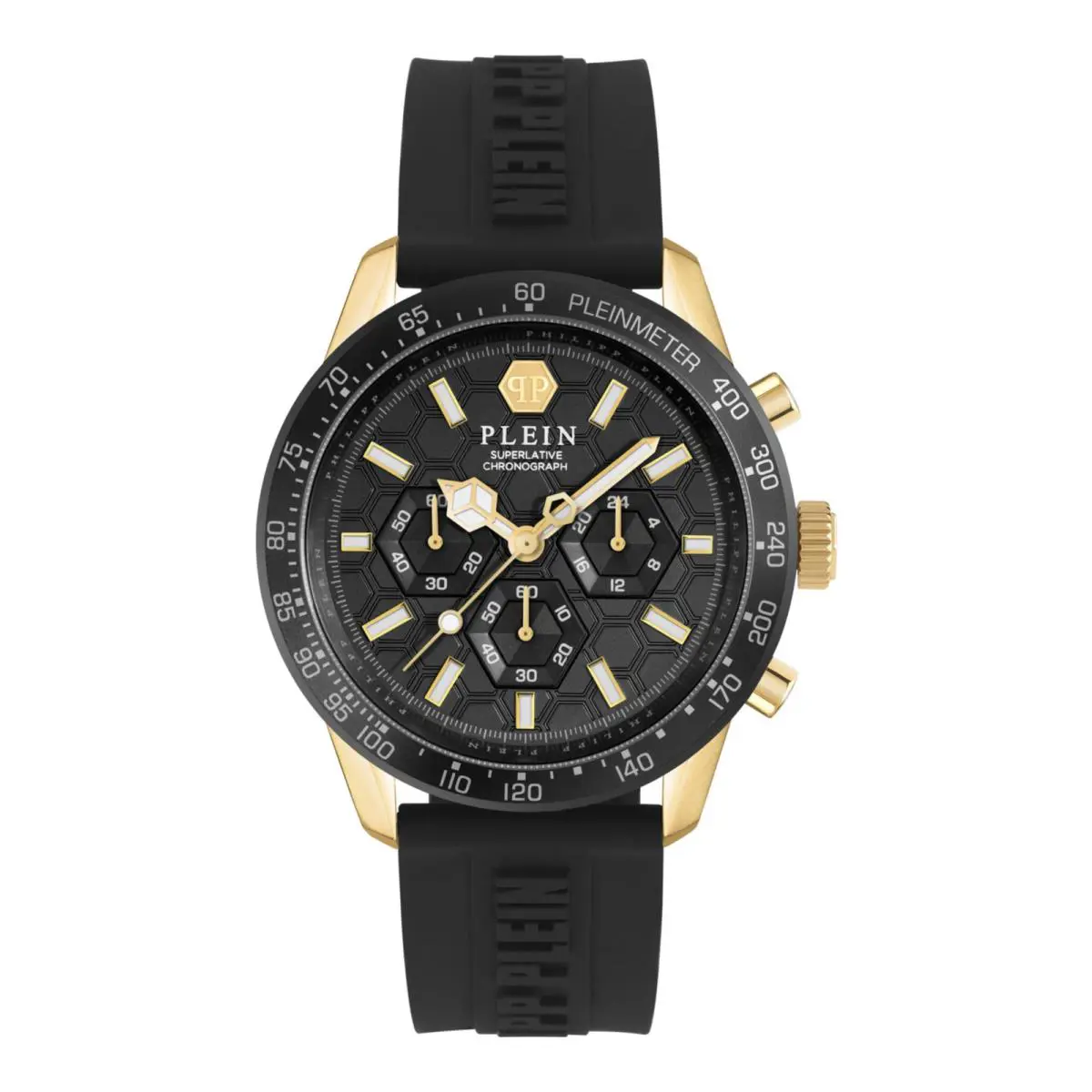 Philipp Plein Mens Gold 44mm Strap Fashion Watch