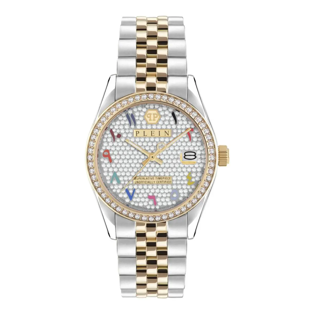 Philipp Plein Womens Two Tone 38mm Bracelet Fashion Watch