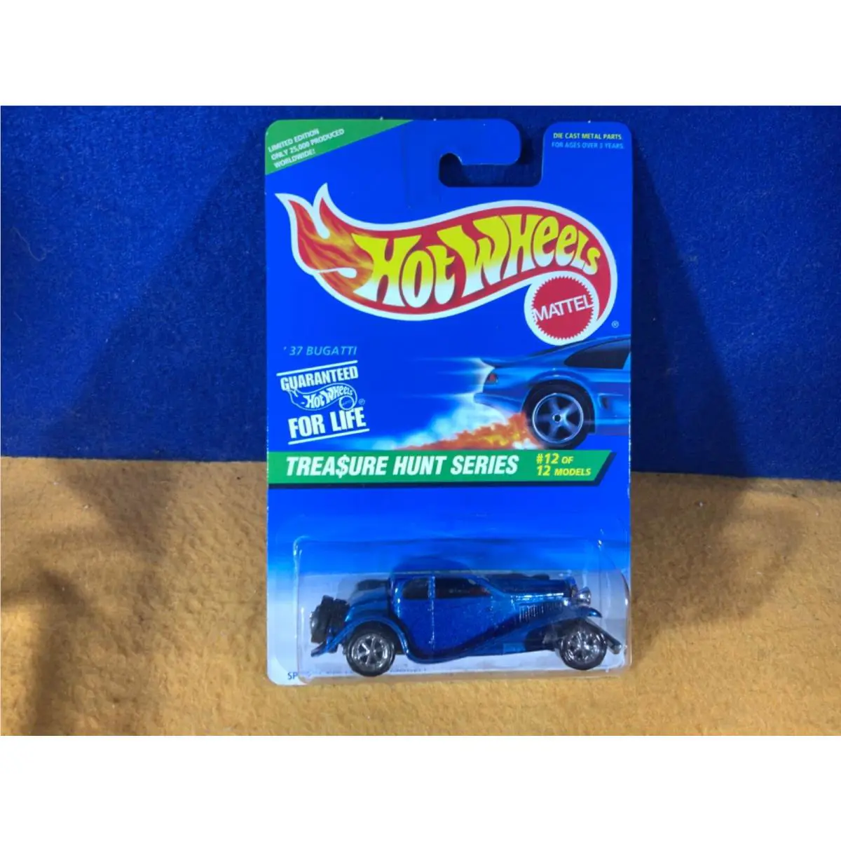 O9-37 Hot Wheels Treasure Hunt - ‘37 Bugatti - 1996 - 439 - Blue