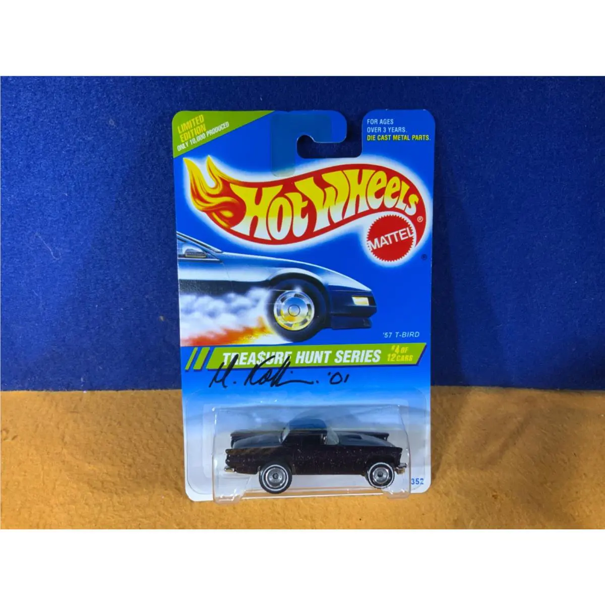 K9-60 Hot Wheels 1995 Treasure Hunt - ‘57 T-bird - 356 - Signed BY Mike Kollins