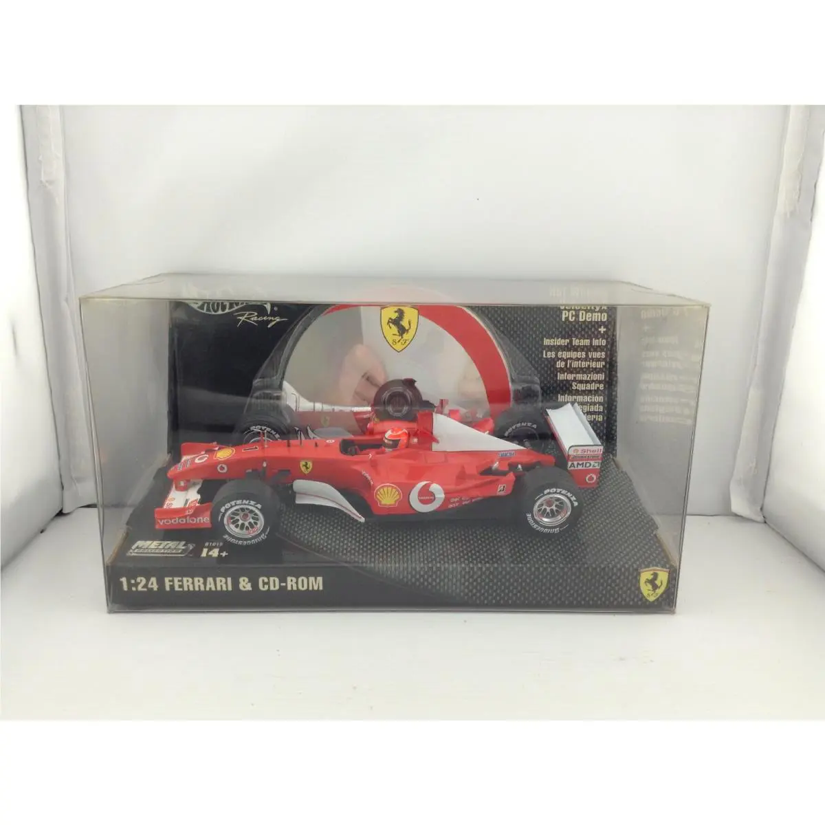 Hot Wheels 1/24 F2002 Michael Schumacher F1 Formula Ferrari Car CD Rom