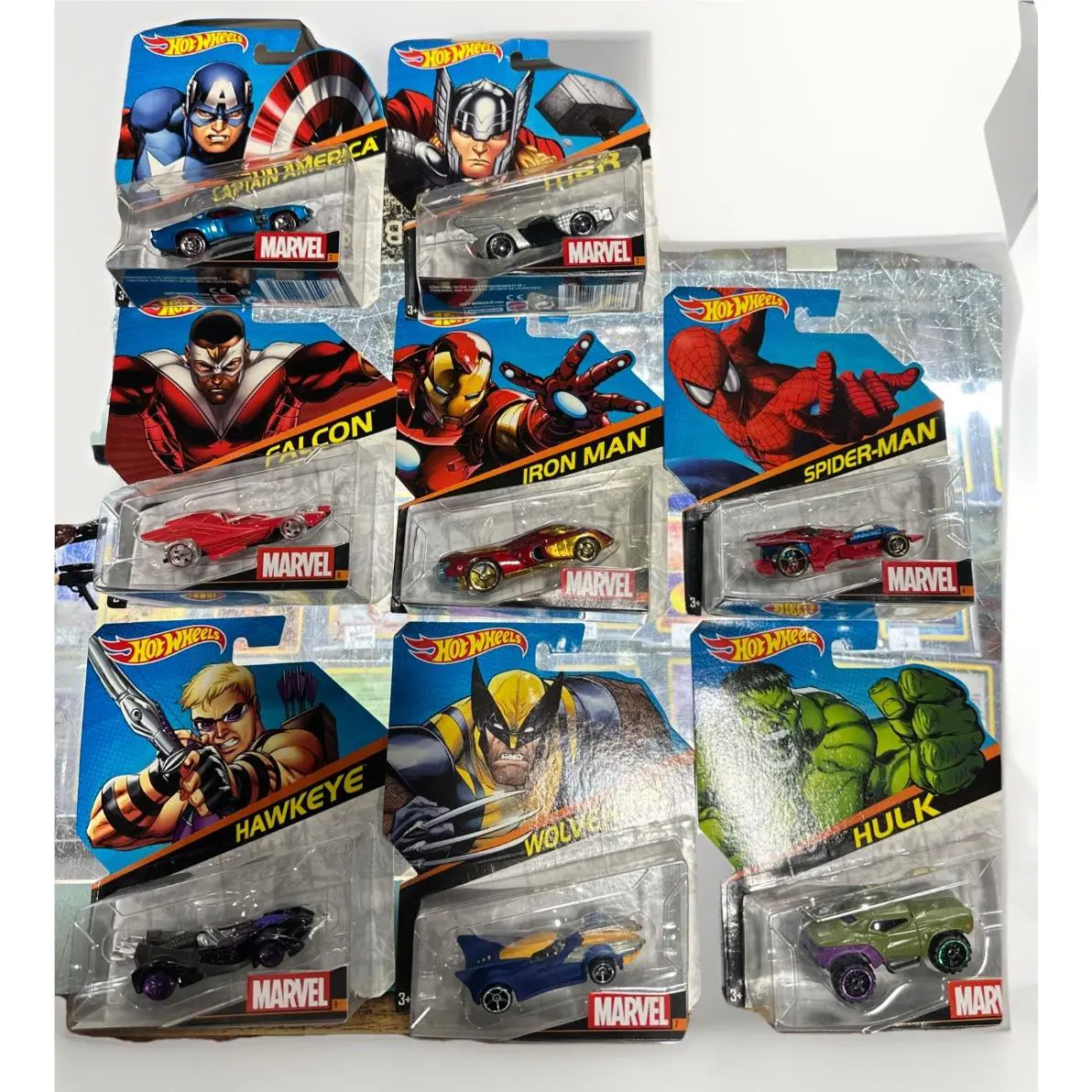 Hot Wheels Marvel Comics Character Cars Set Of 8 Cars