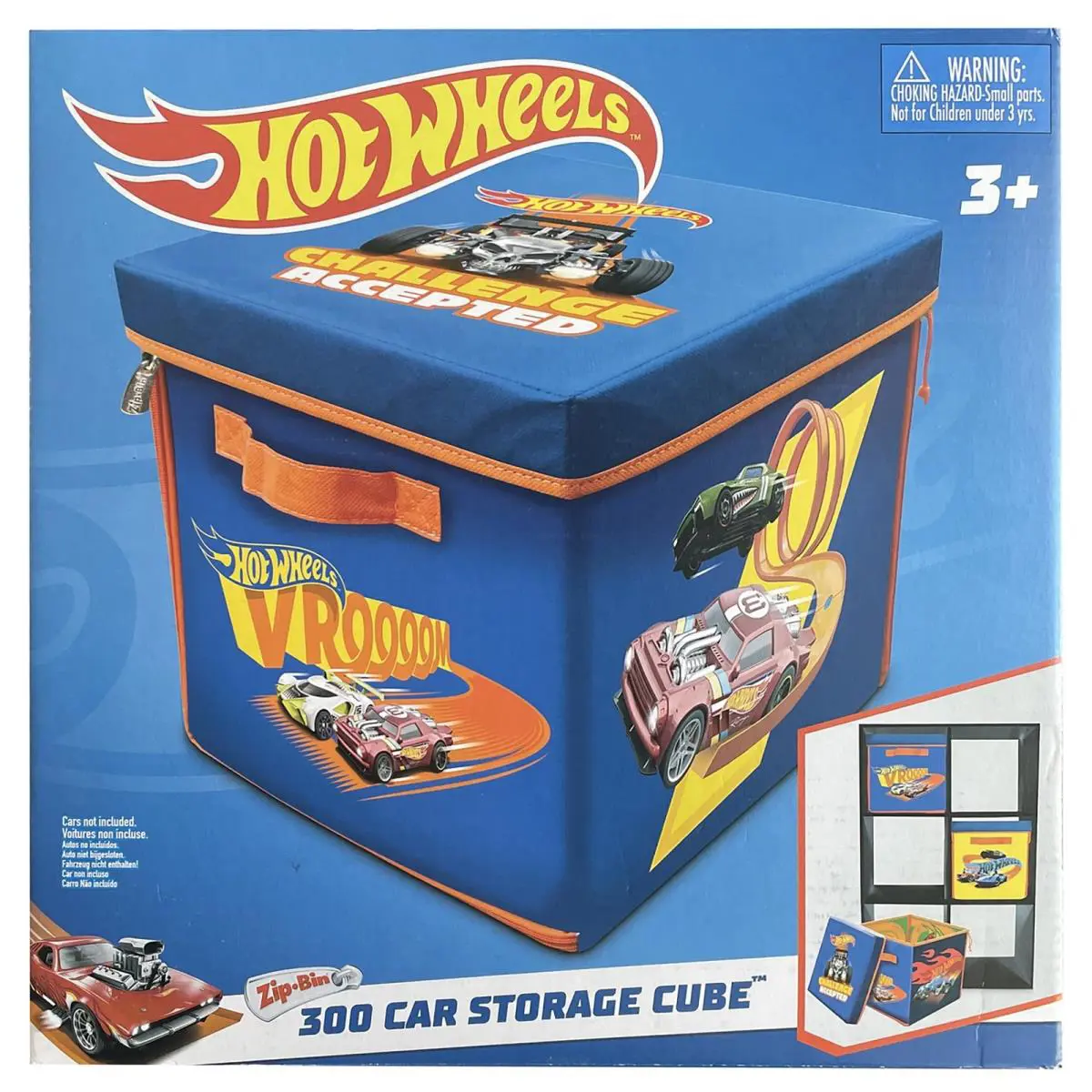 Tara Toy Zipbin 300 Car Storage Cube Playmat - Holds 300 Cars Durable Toy