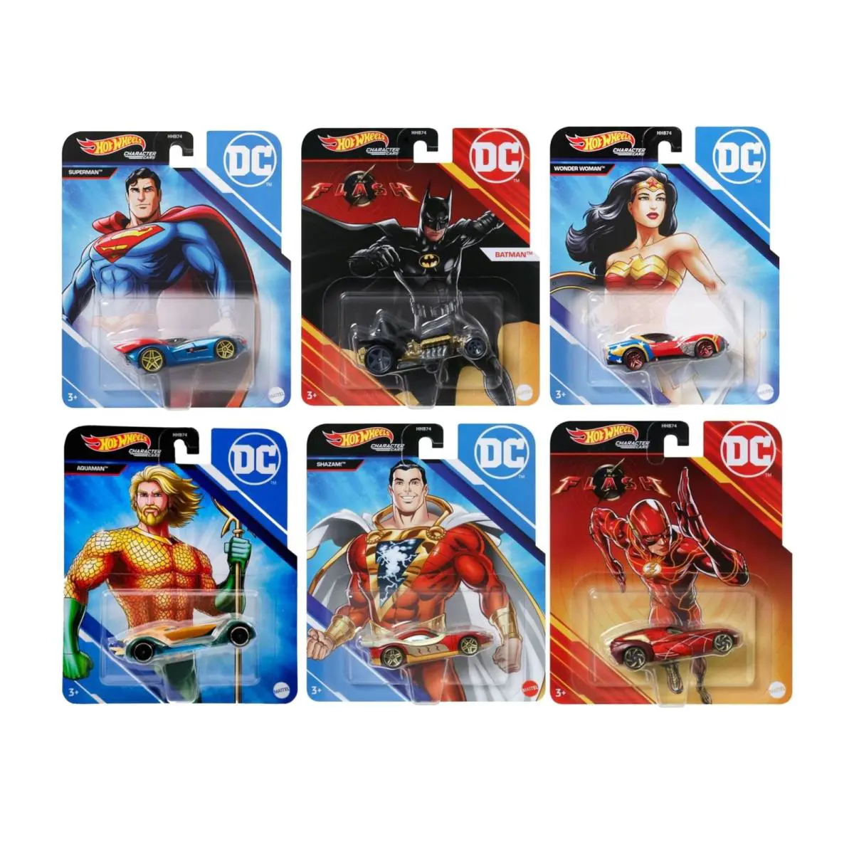 DC Super Heroes Character Cars – Complete 6‑Pack Bundle HHB74‑956J