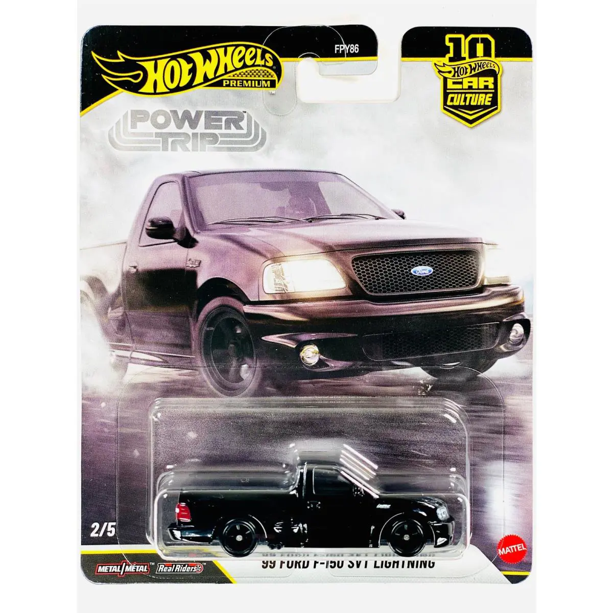 Hot Wheels Premium Car Culture Power Trip `99 Ford F-150 Svt Lightning Solid