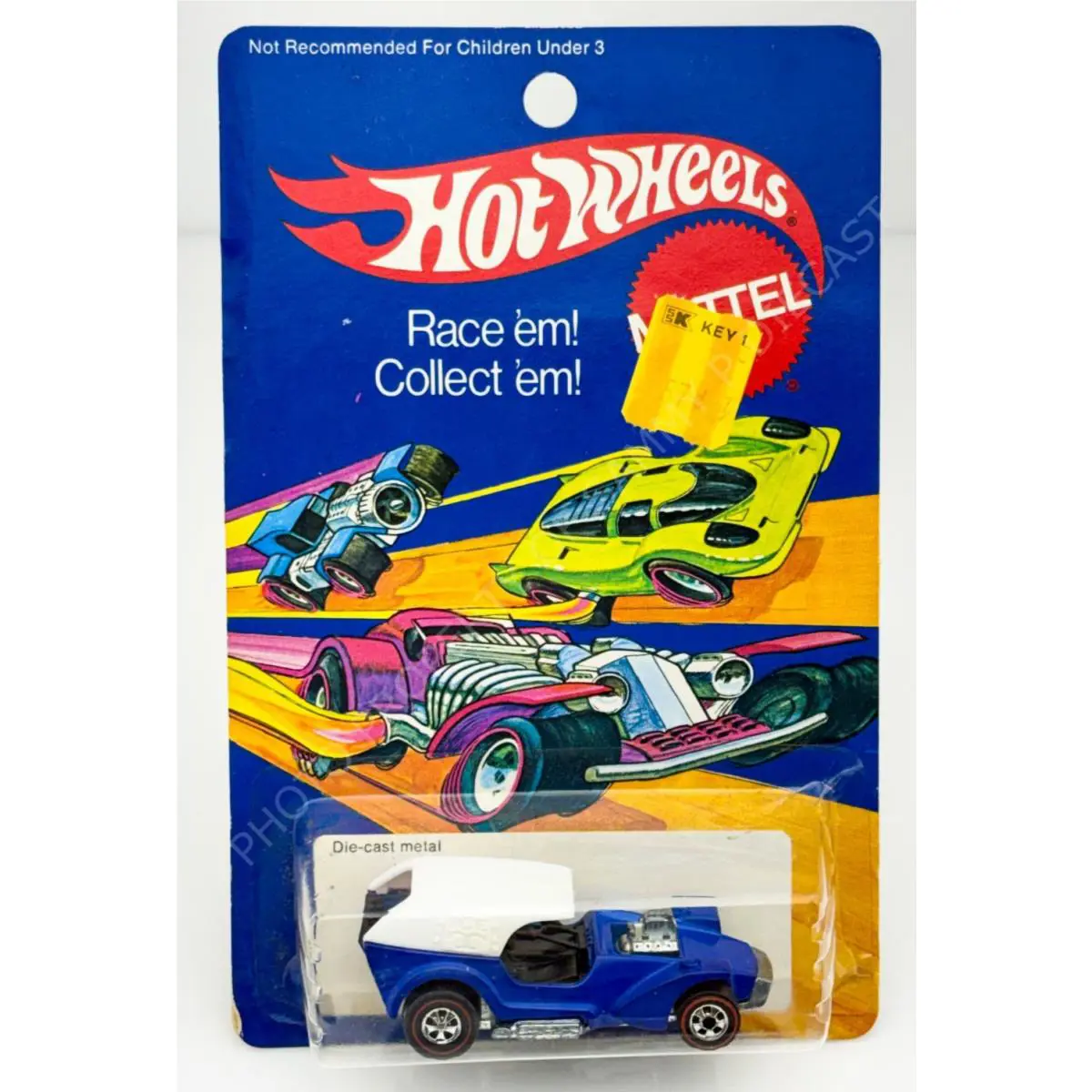 Hot Wheels Redline Ice T 1973 Dark Blue Enamel in Blisterpack