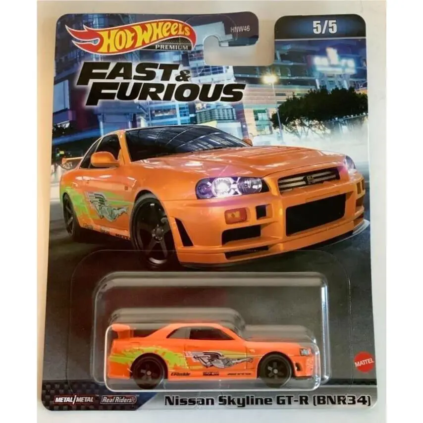 Hot Wheels Premium Fast Furious Nissan Skyline Gt-r BNR34 1:64 Die-cast