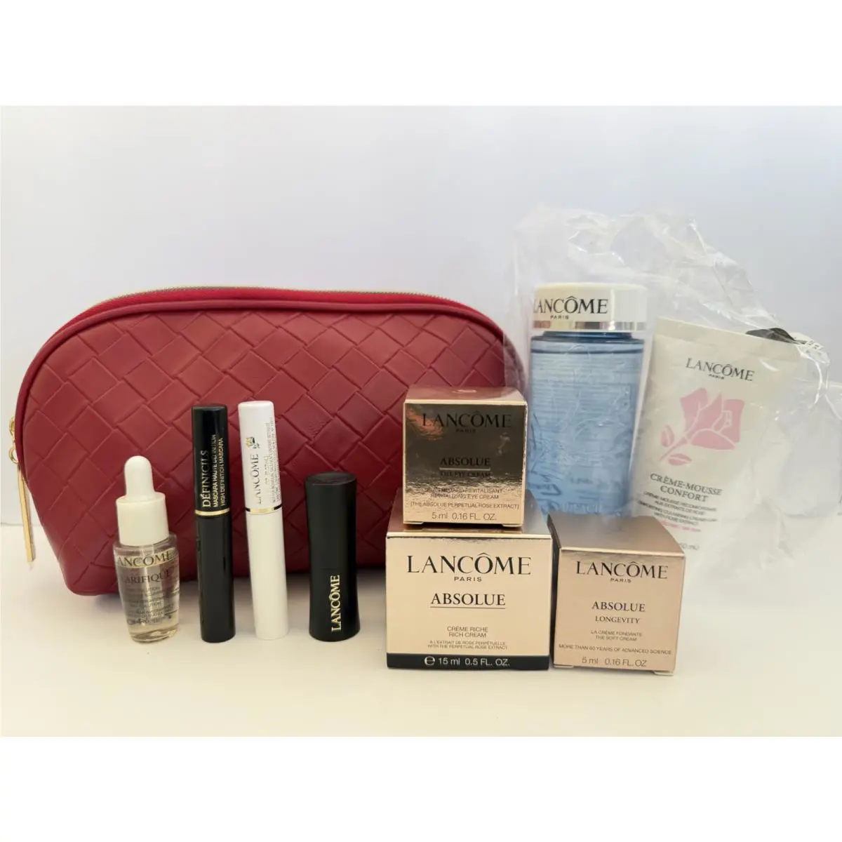Lancome Absolue Samples Mascara French Tea Serum Eye Cream Bi-facil Clarifique