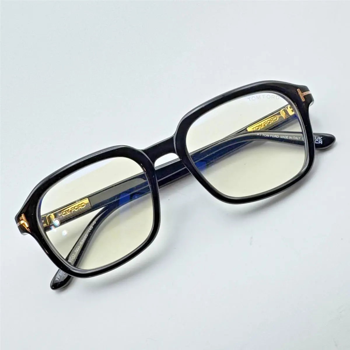 Tom Ford Eyeglass Frames TF6060-B 056 Gray Havana Blue Light Block 53-20-145
