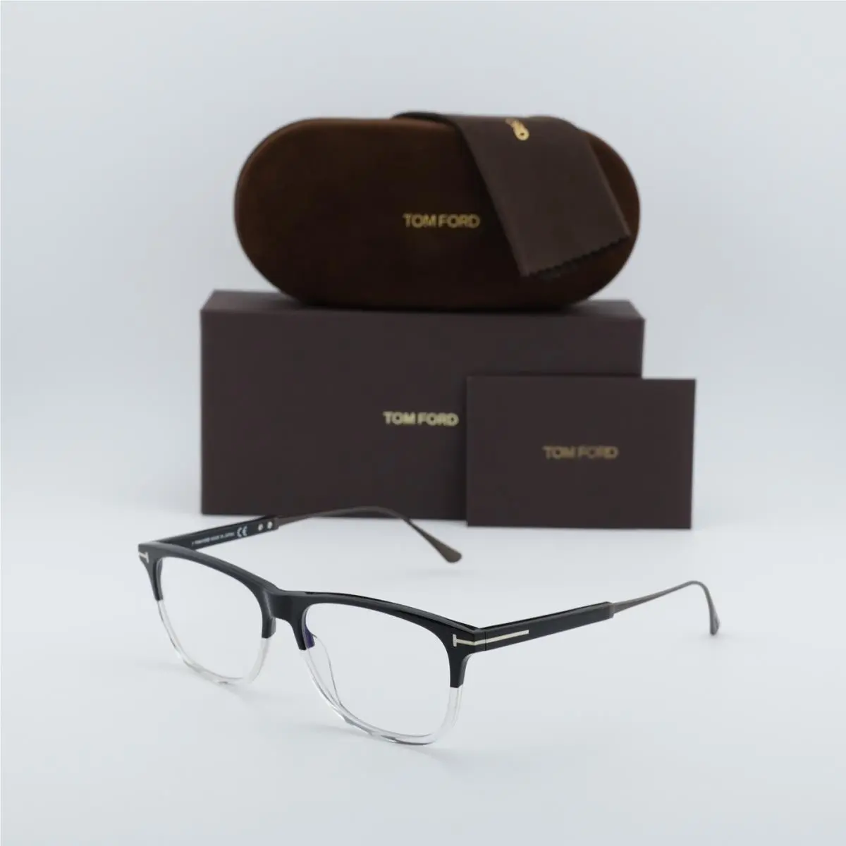 Tom Ford FT5589-B 003 Black/crystal 55mm Eyeglasses