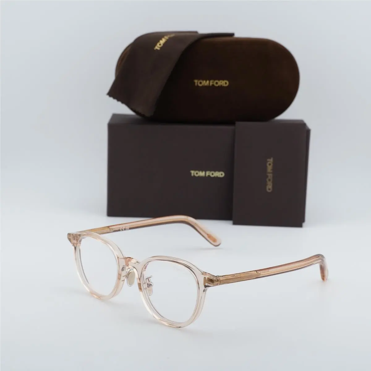 Tom Ford FT5857-D-B 072 Transparent Brown 48mm Eyeglasses