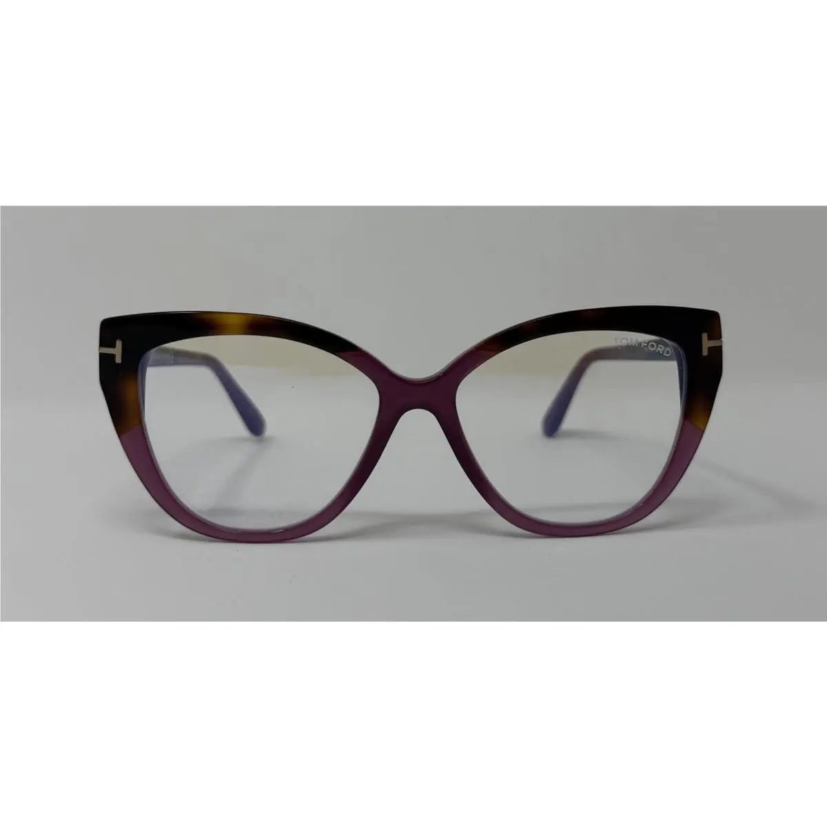 Tom Ford TF5673-B 081 Brown/pink Cat-eye Eyeglasses. Size 54-15-140