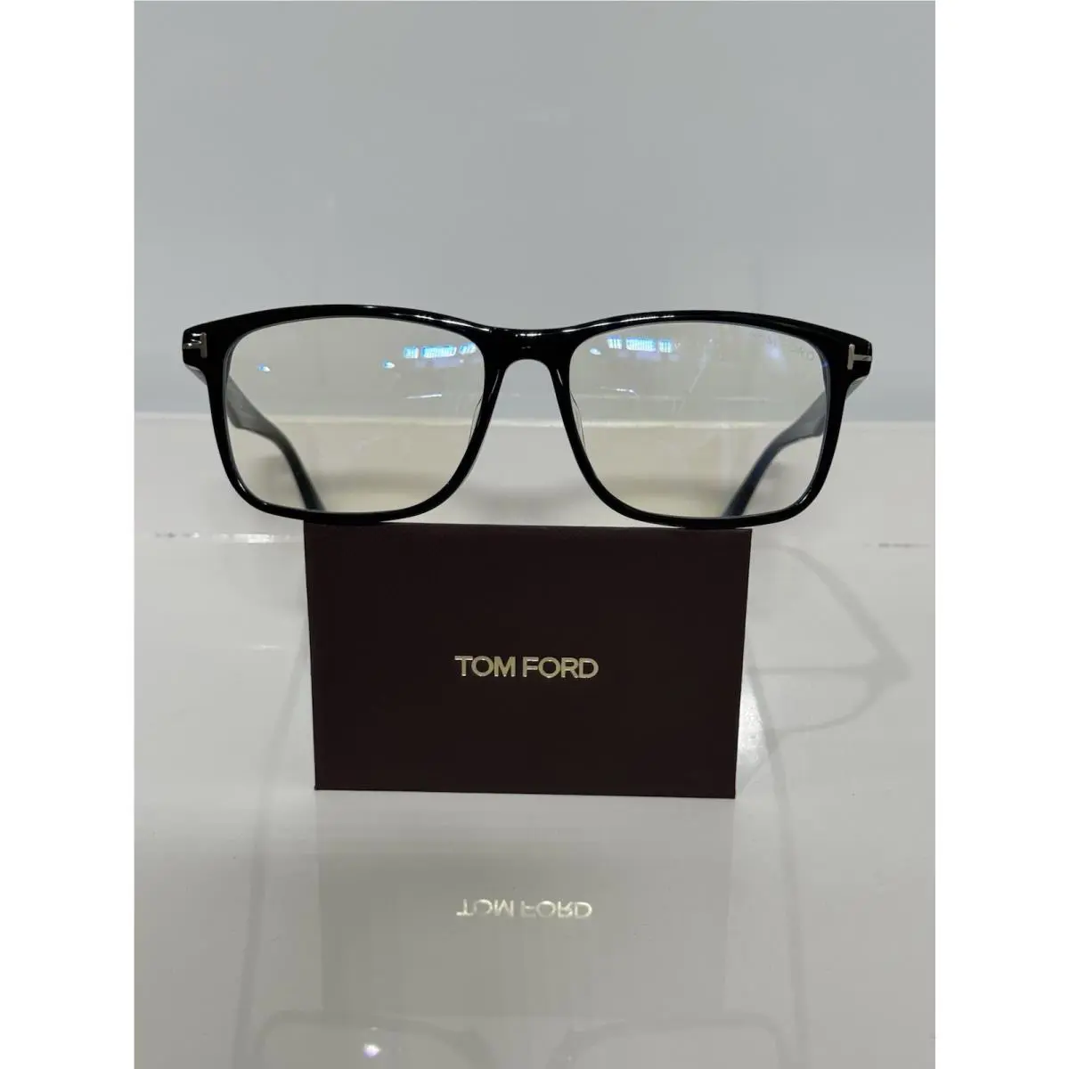Tom Ford TF5752FB 001 Black Acetate Asian Fit Unisex Eyeglasses 55mm