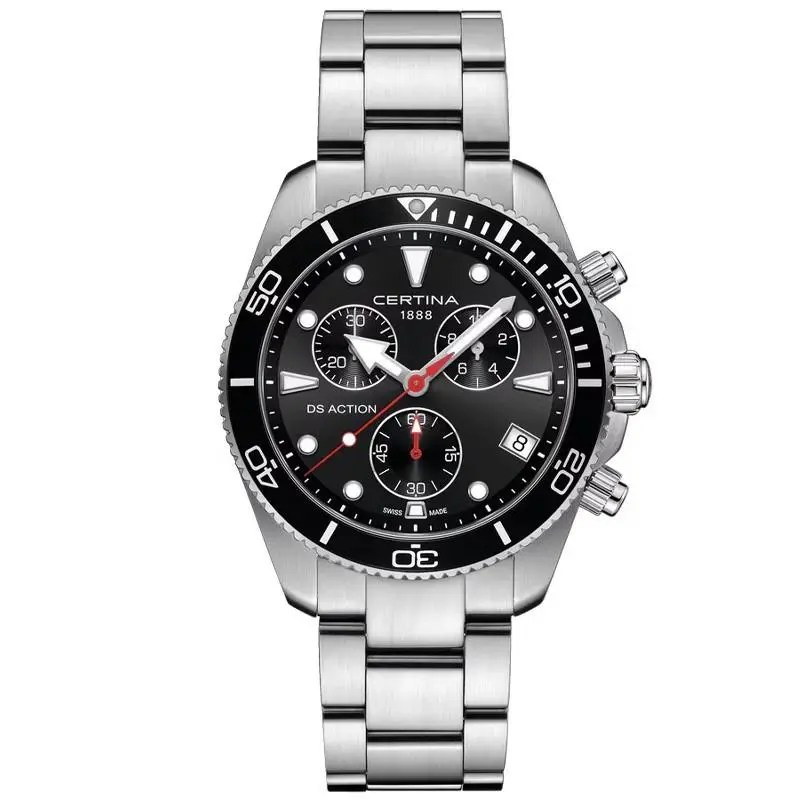 DS Action Chrono 42mm Black Dial Men`s Watch C0484171105100 by Certina