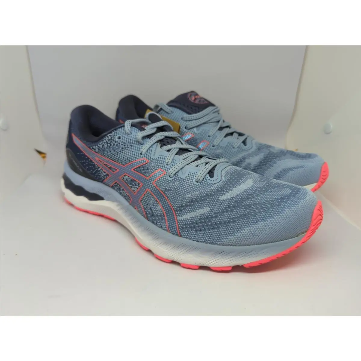 Asics Gel Nimbus 23 Shoes Womens Mist Blazing Coral Sz 11.5 1012A885-412